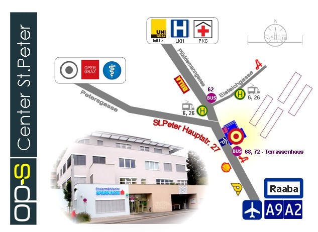 Beschreibung Anfahrt zum op-s Center Graz